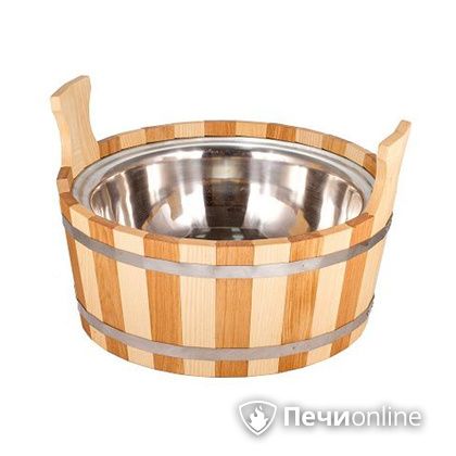 Шайка Woodson 15 л дуб - ясень с нержавеющей вставкой в Березниках